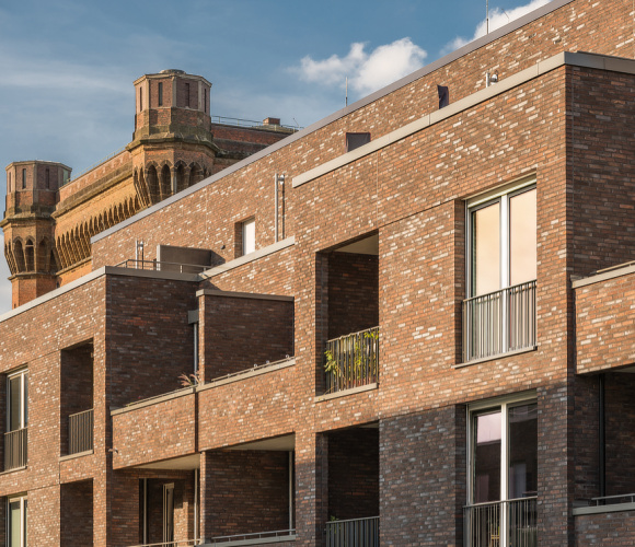 Freytag & v.d. Linde Neubau Wohnanlage Tanzwerder Balkone 3 Bremen Stadtwerder