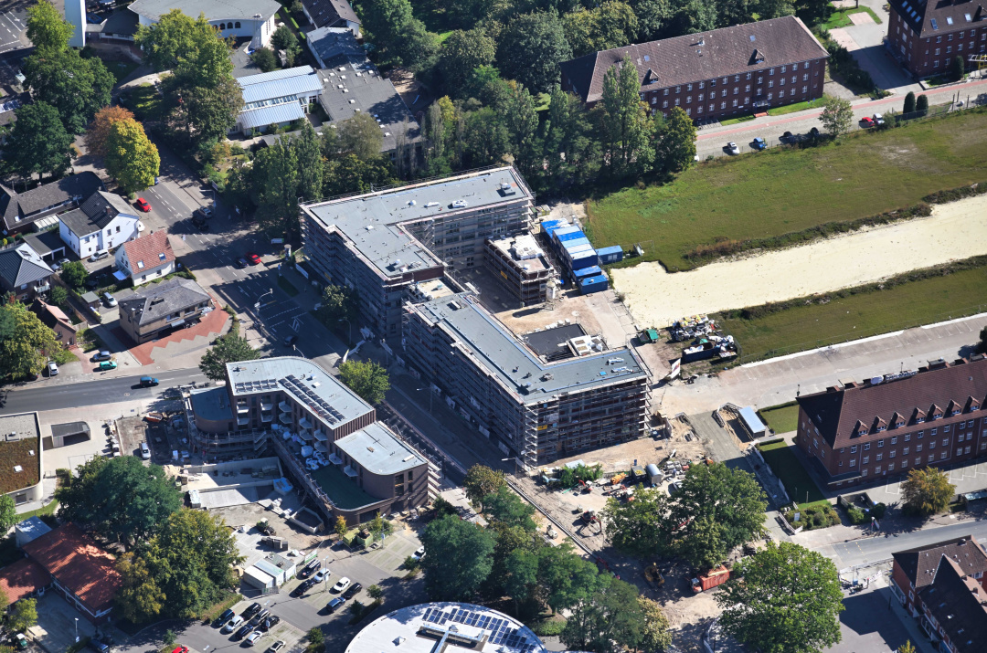 Freytag & v.d. Linde Neubau Stadtteilzentrum Klingenbergstraße Luftaufnahme Oldenburg